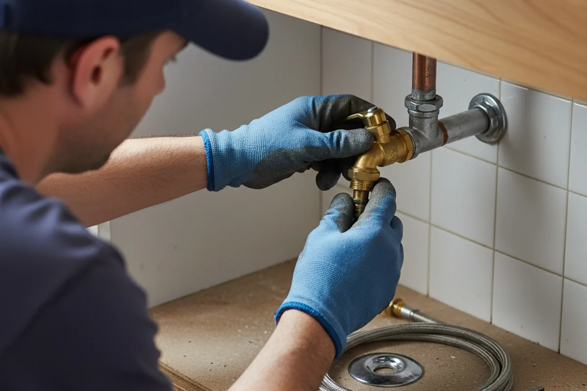 Shutoff valve and fitting work during Emergency Plumbing in Oak Park